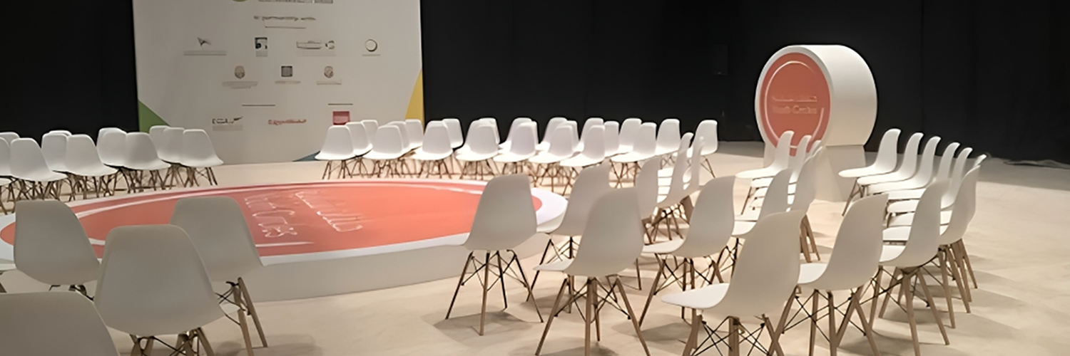 A circular discussion environment created to give young people a visible and active role within Abu Dhabi Sustainability Week.