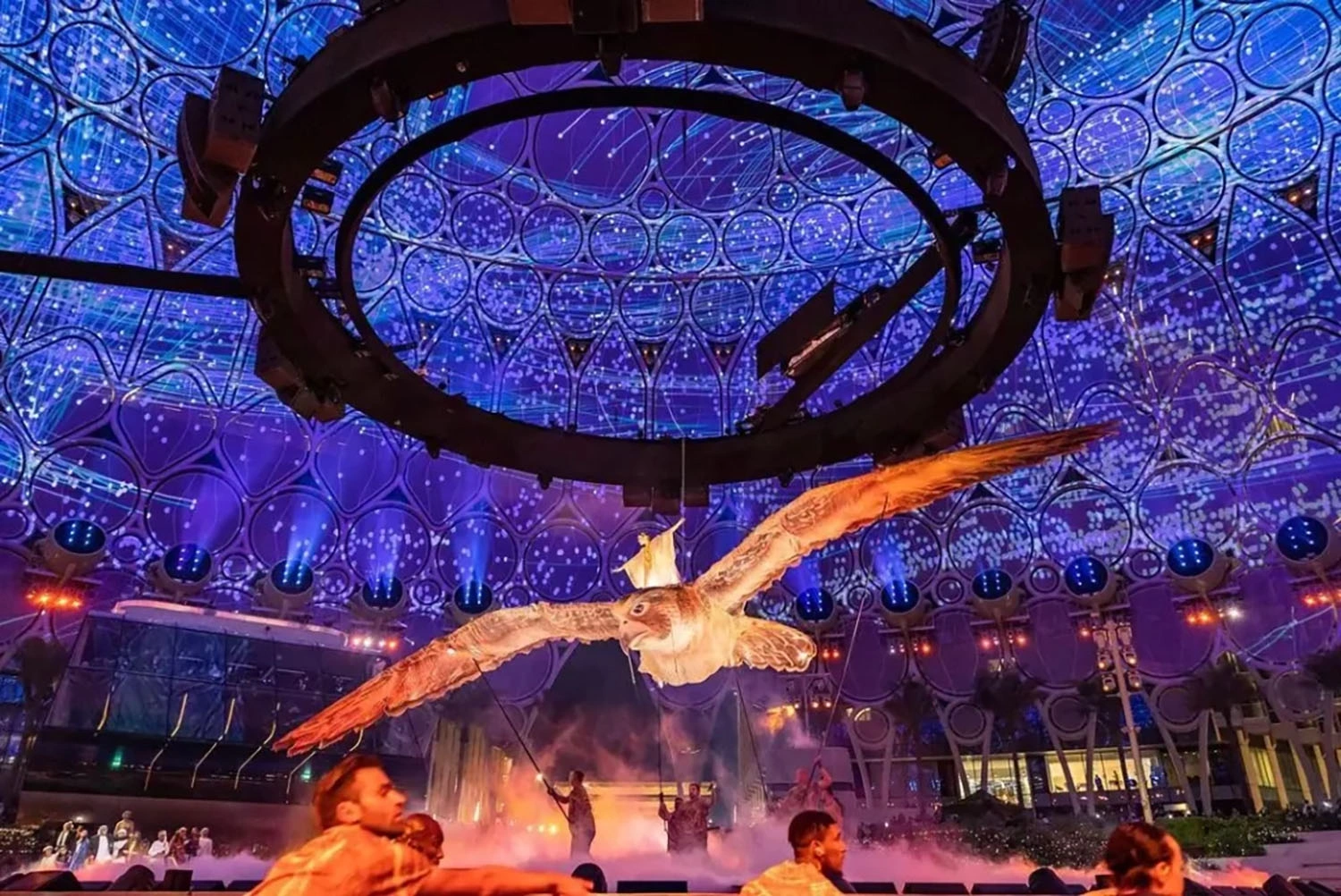 Evolution Events delivered the suspended scenic centrepiece for the Expo 2020 closing celebration