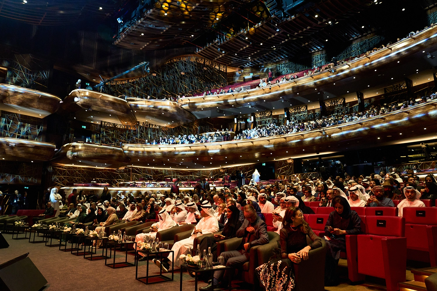 Wide-angle shot of full auditorium audience during HIPA photography awards ceremony