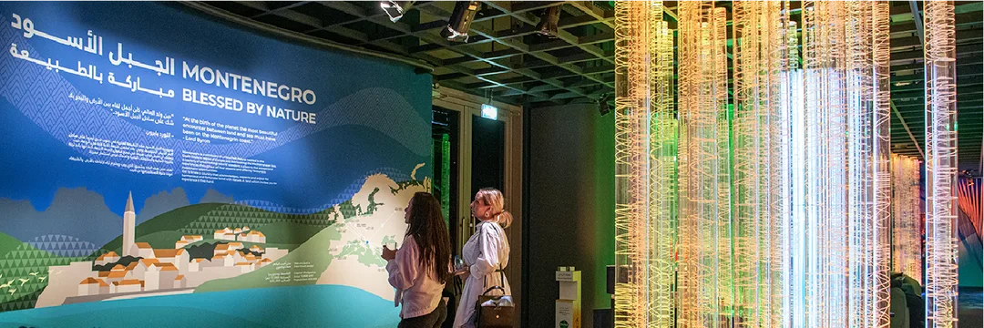 A new cultural exhibit combined specialised content, illuminated acrylic and crafted joinery within the existing Montenegro Pavilion for its National Day.