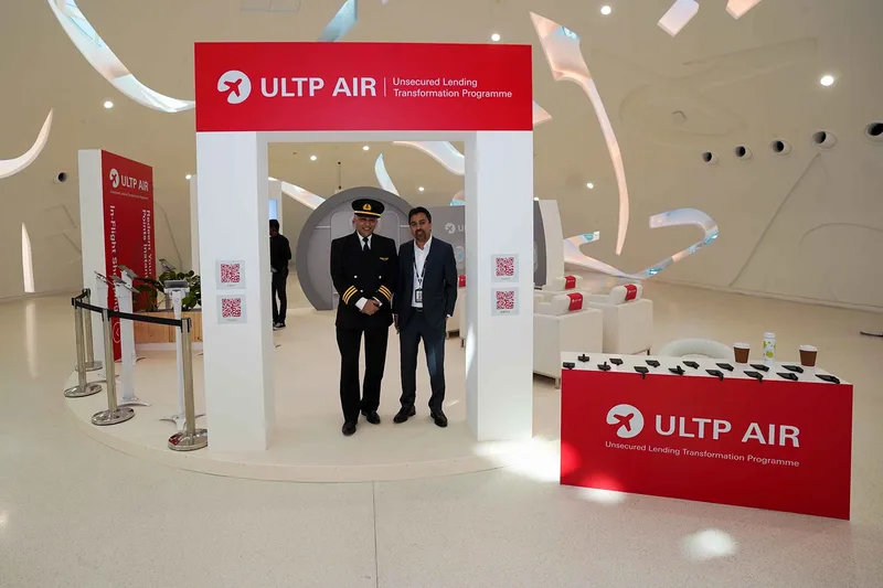 ULTP AIR sponsor activation presented beneath the Museum of the Future’s sculptural interior